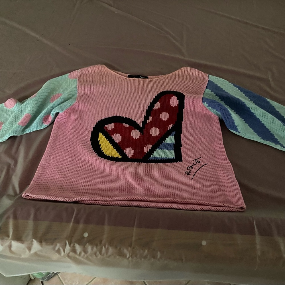 Vintage Romero Brito knit sweater 1990s - excellent condition